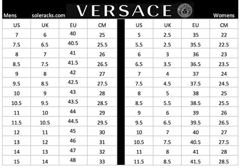 tallas versace mujer|Women's Shoes Size Guide .